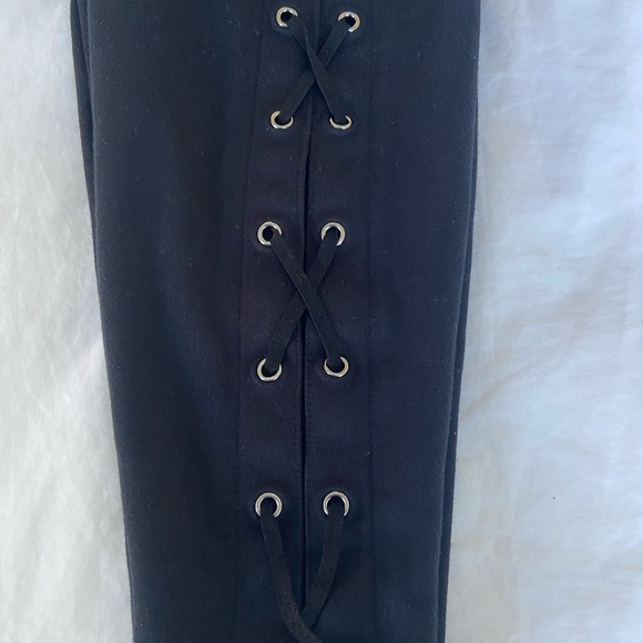 14/16 Lane Bryant Black Leggings w/Lace up detail on the calf. - Picture 4 of 4